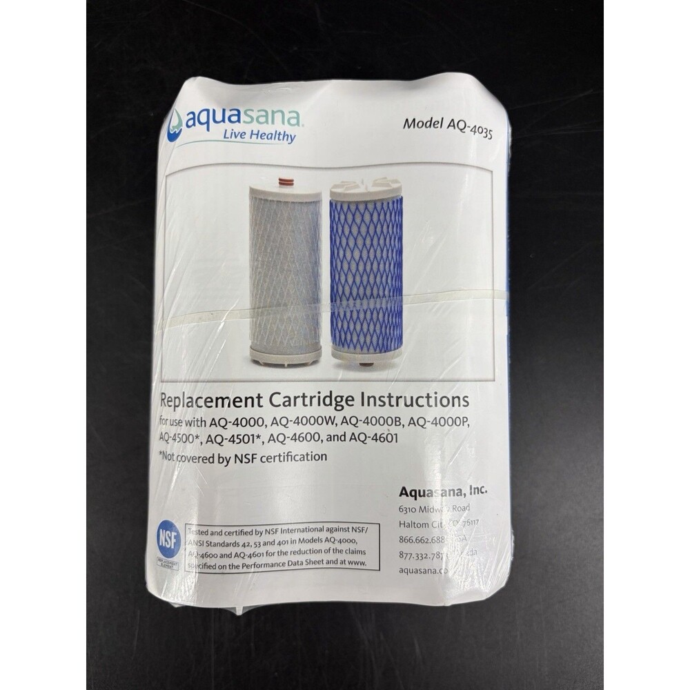 New Sealed ~Aquasana AQ-4035  Drinking Water Replacement Filter